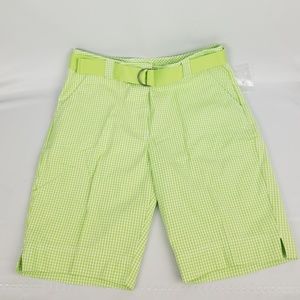 Kim Rodgers Women's Green And White Shorts Sz 10